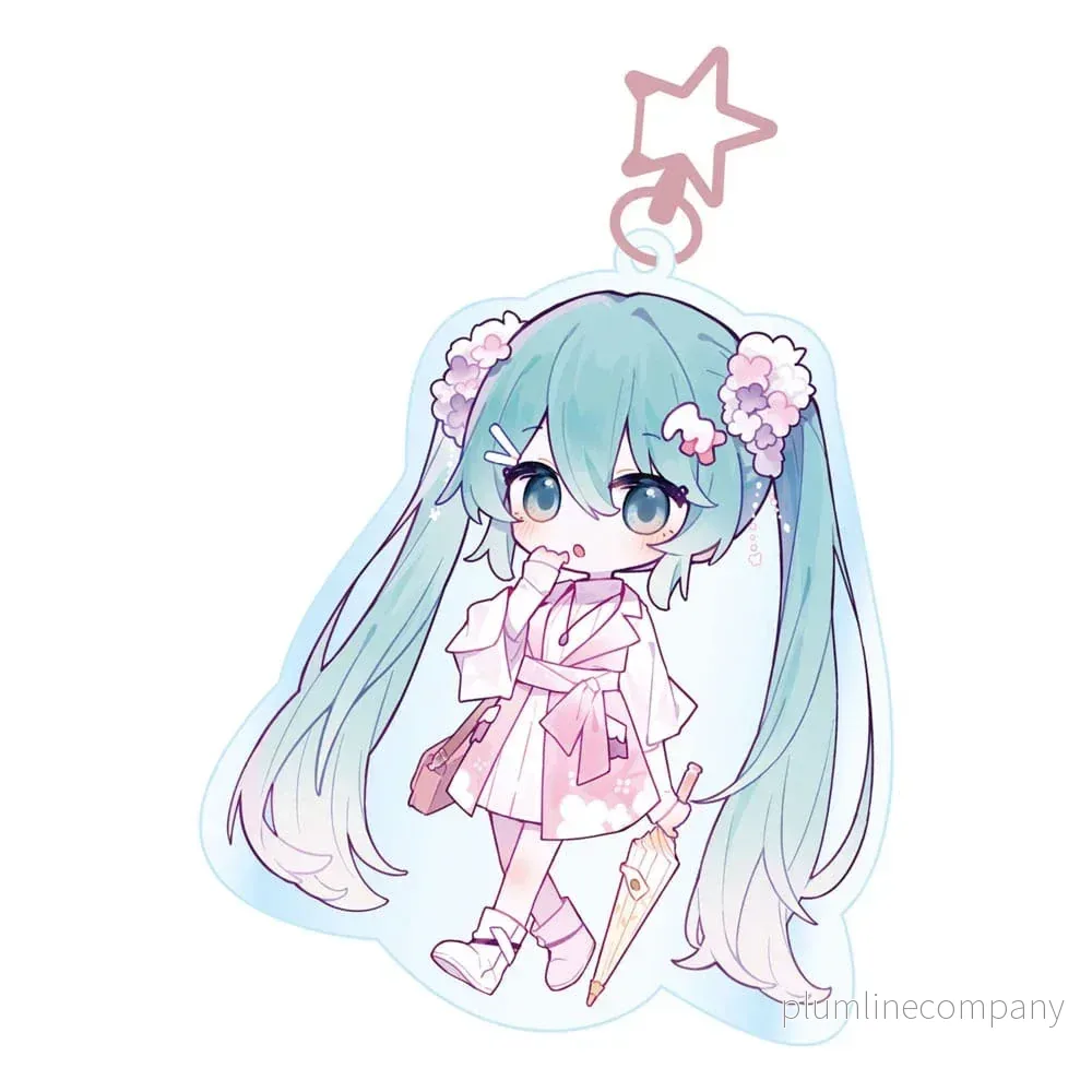 Hatsune Miku Akryl Nyckelring Kawaii Sommartid Hatsune Miku Akryl Nyckelring Kawaii Sommartid