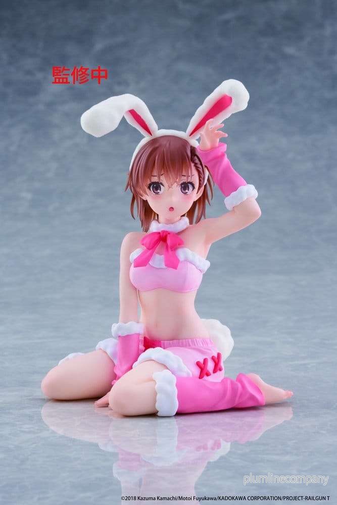 A Certain Scientific Railgun Moflock PVC-figur Mikoto Misaka (Fluffy Bunny Ver.) 13 cm
