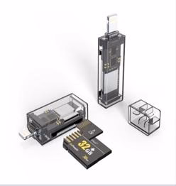NÖRDIC Lightning Kortläsare 2 Slot SD, MicroSD UHS-I NÖRDIC Lightning Kortläsare 2 Slot SD, MicroSD UHS-I
