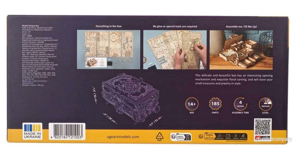 Ugears 3D-träpussel Antique Box - Bild 3