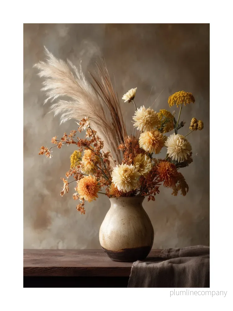 Dried Flower Arrangement Poster