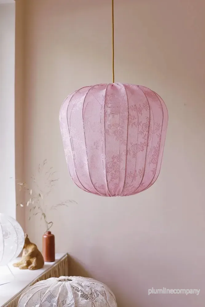 Rosling taklampa 40 cm Vintage Rosa