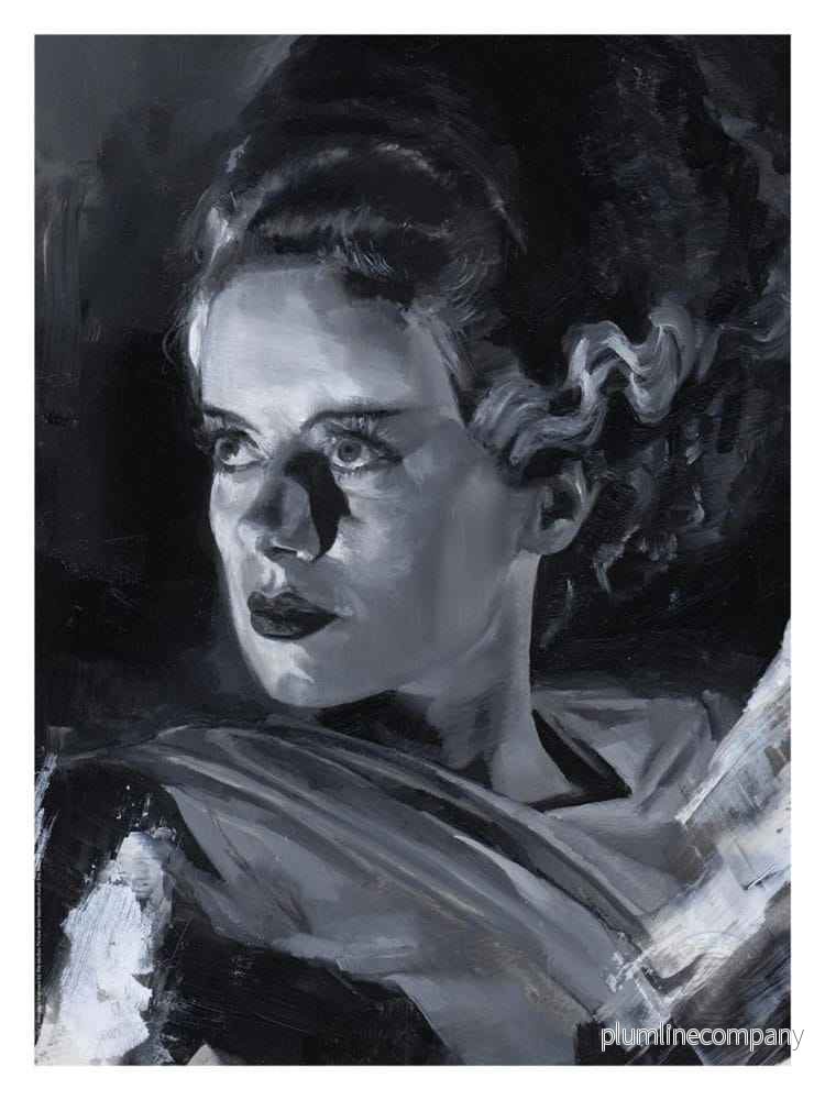 Bride of Frankenstein konsttryck Bride of Frankenstein av Chris Valentine 41 x 31 cm – utan ram