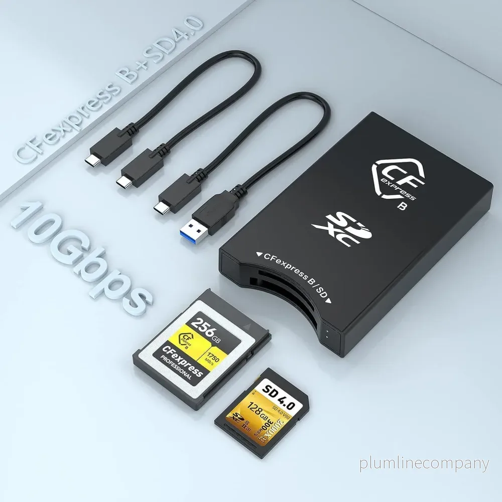 NÖRDIC USB-A,USB-C Kortläsare 2 Slot CFexpress Typ B SD 4.0 UHS-II NÖRDIC USB-A,USB-C Kortläsare 2 Slot CFexpress Typ B SD 4.0 UHS-II