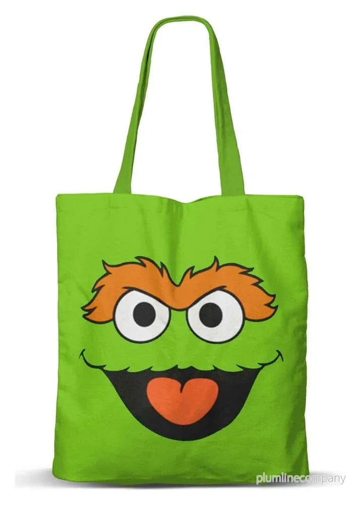 FAN Shopping Bag Oscar the Grouch Face FAN Shopping Bag Oscar the Grouch Face