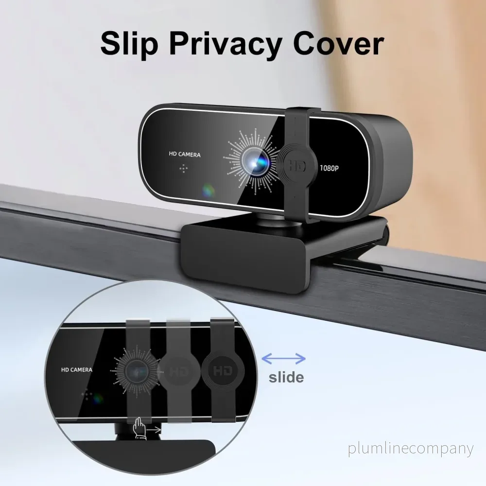 NÖRDIC USB Webcam 1080P Full HD 30fps med mikrofon roterbar 360grader 2MP auto focus - Bild 3