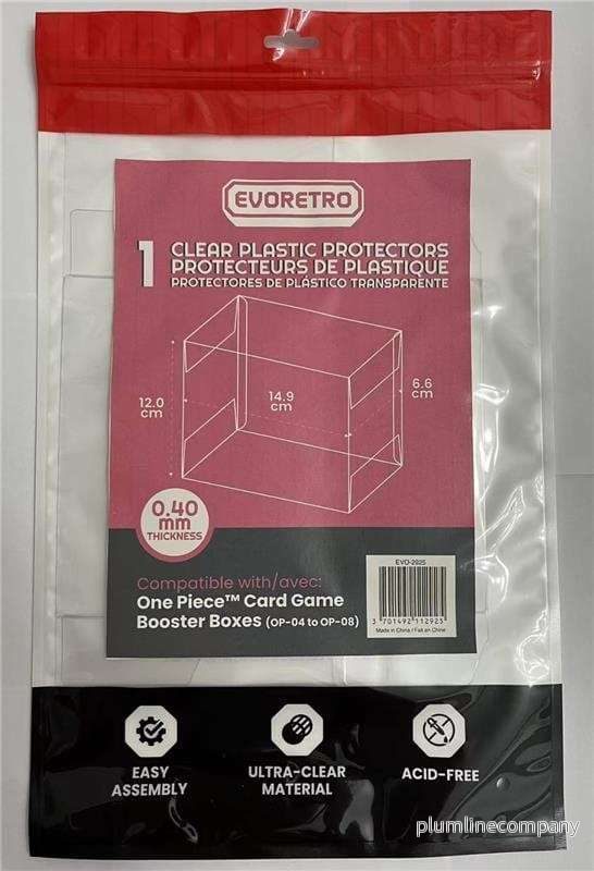 Evoretro PET Protectors 1-Pack för One Piece Card Game Booster Boxes (OP-04 till OP-08) 12 x 6 x 15 cm - Bild 3