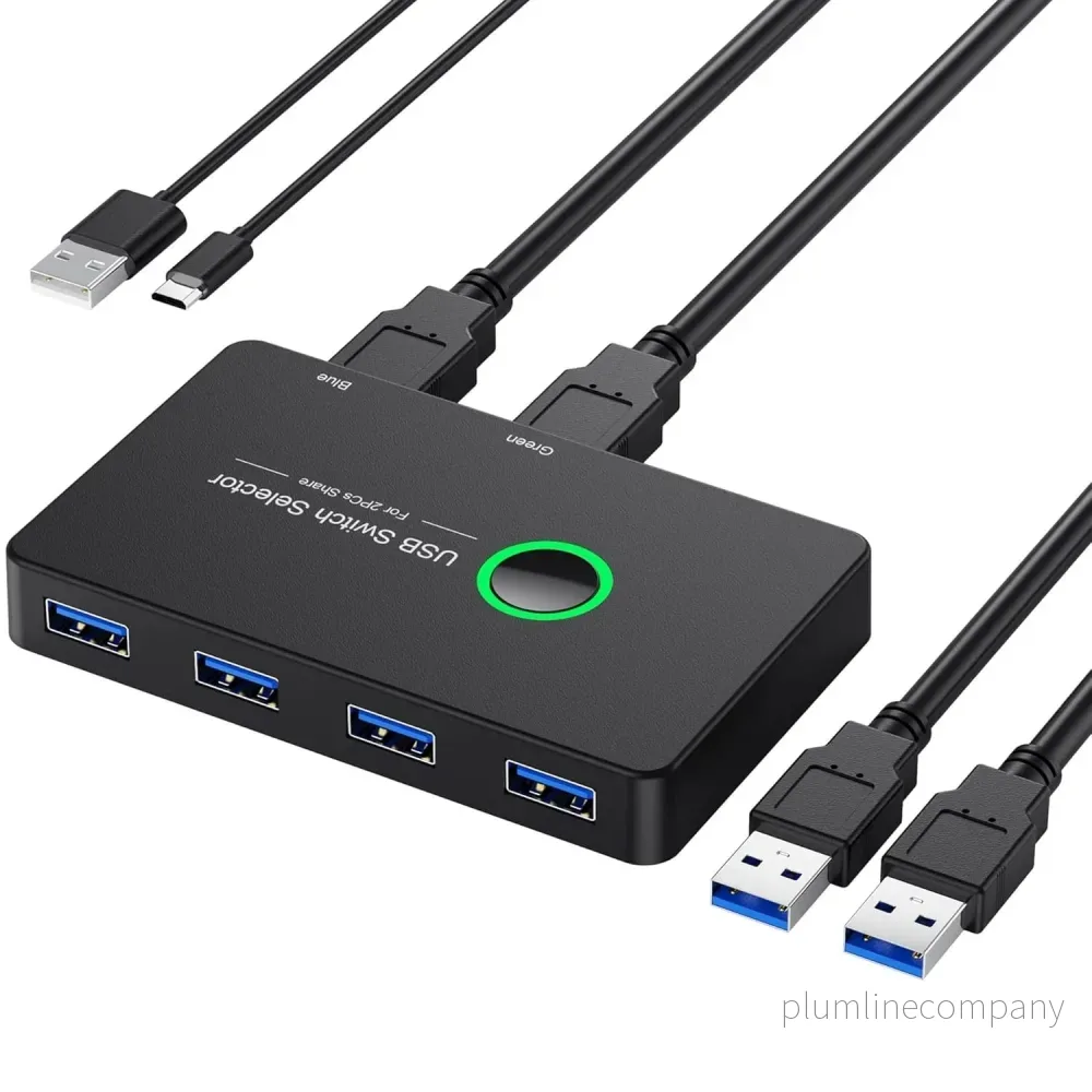 NÖRDIC USB-A Switch 2 datorer till 4 USB-A 3.1 5Gbps NÖRDIC USB-A Switch 2 datorer till 4 USB-A 3.1 5Gbps
