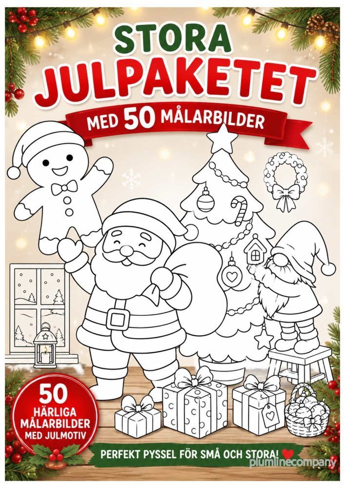 Stora julpaketet med 50 målarbilder Stora julpaketet med 50 målarbilder