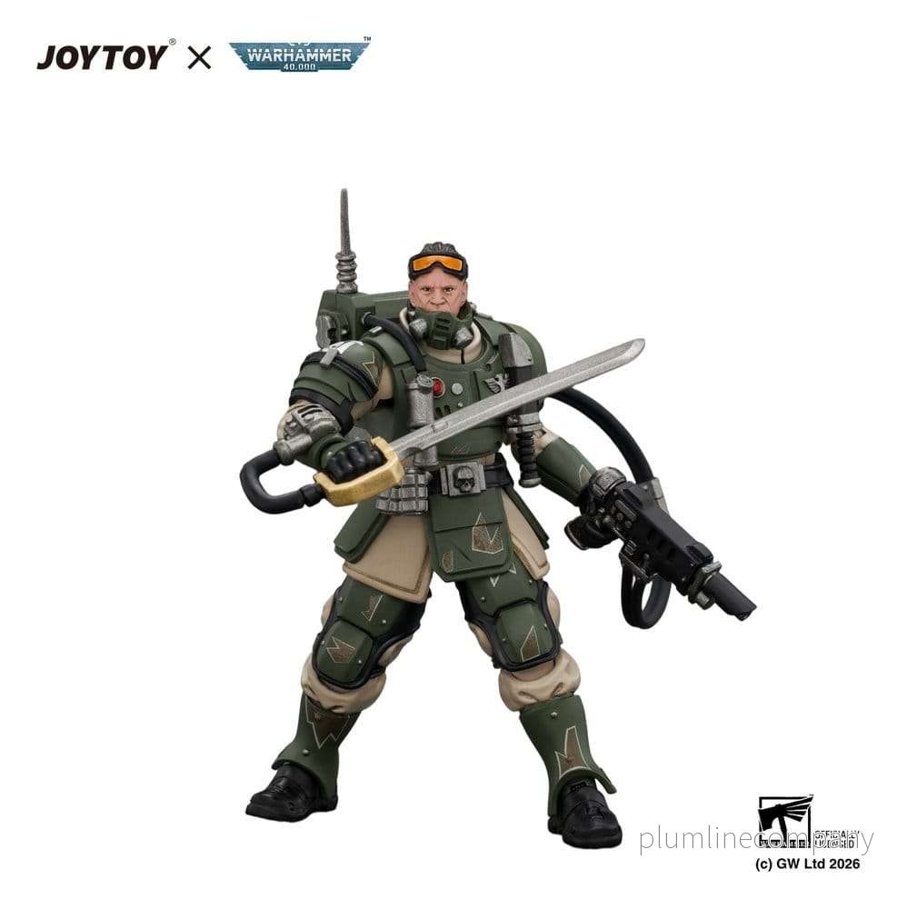 Warhammer Actionfigur Astra Militarum Kasrkin 7 med Hot-shot Laspistol och Power Sword - Bild 3