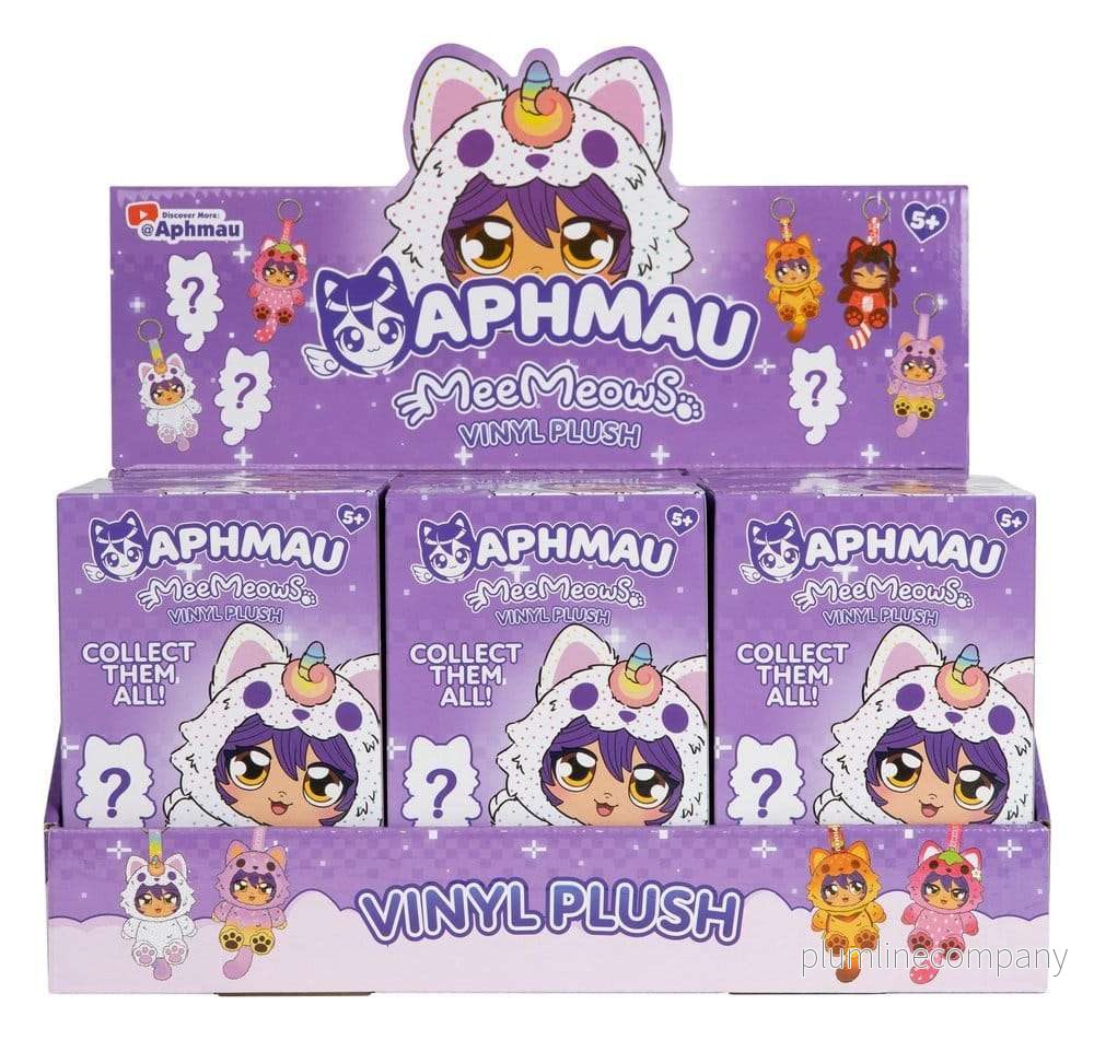 Aphmau vinylgosedjur bag charm blind box display (6) Aphmau vinylgosedjur bag charm blind box display (6)