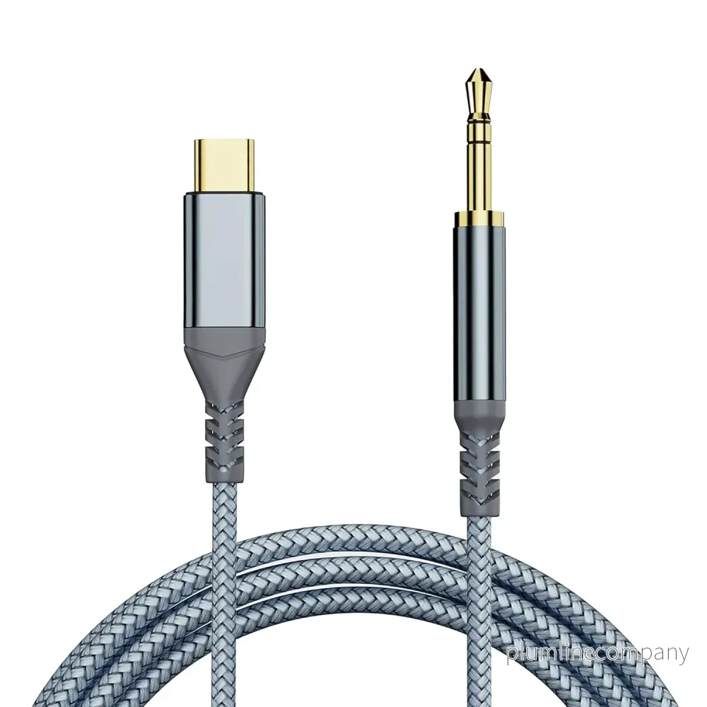 NÖRDIC 1,2 m USB-C till 3,5 mm hörlursutgång AUX-kabel