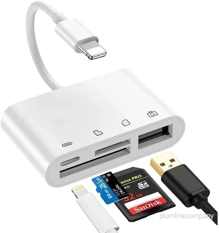 NÖRDIC Lightning Kortläsare 2 Slot SD, MicroSD 1xUSB-A, 1xUSB-C Laddning UHS-I NÖRDIC Lightning Kortläsare 2 Slot SD, MicroSD 1xUSB-A, 1xUSB-C Laddning UHS-I