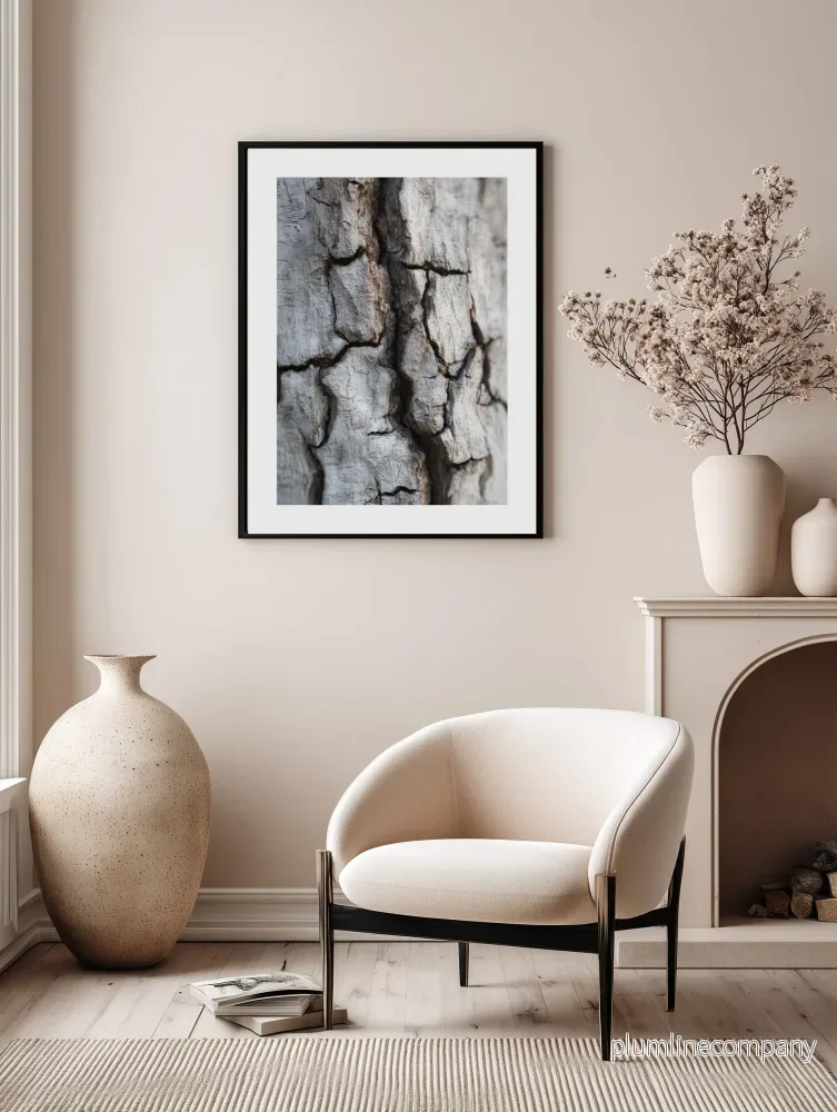 Weathered Birch Bark Texture Poster - Bild 2
