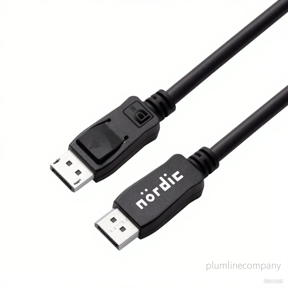 NÖRDIC CERTIFIED CABLES 3m nylonflätad Displayportkabel 1.4 UHD 8K60Hz 4K144Hz HBR3 32,4Gbps 10-bit HDR PVC
