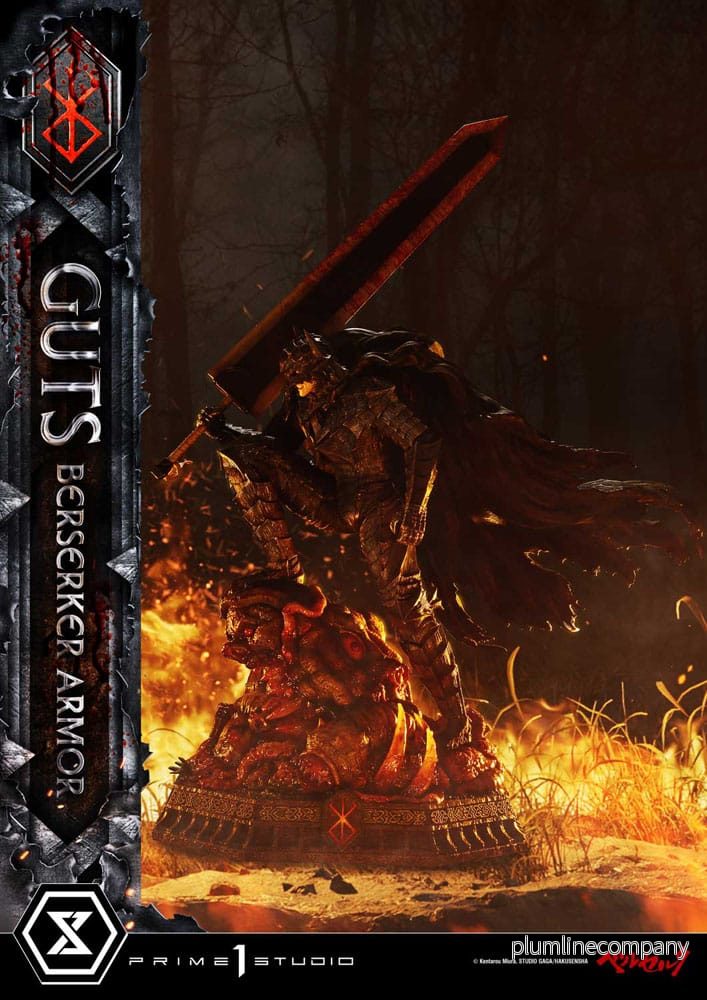 Berserk Ultimate Premium Masterline Series staty 1/4 Guts, Berserker Armor Grunbeld vs. Guts 94 cm - Bild 3