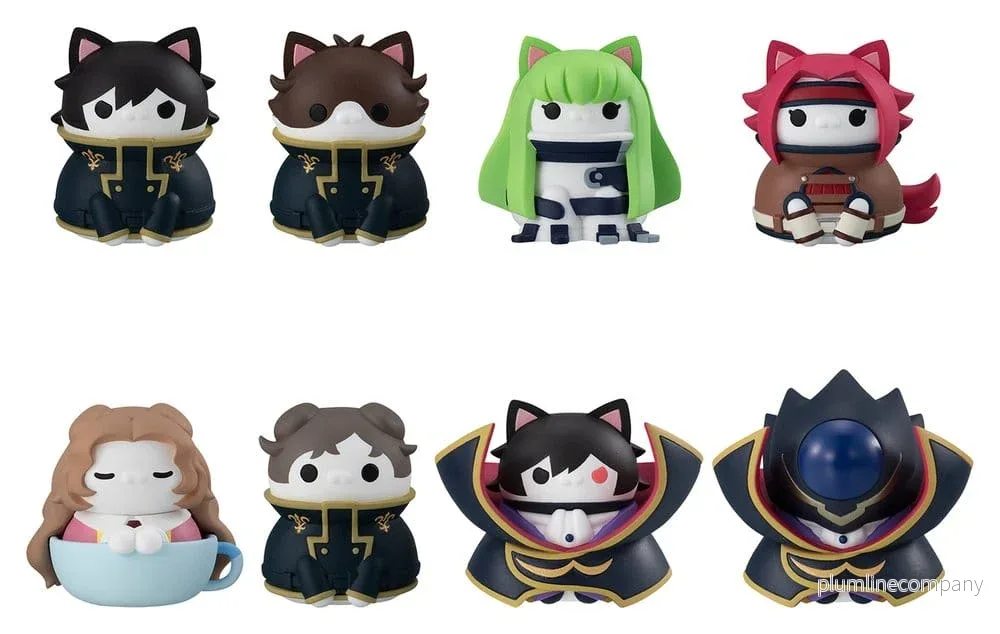 Code Geass: Lelouch of the Rebellion Mega Cat Project Mini Figurer Code Genyass 3 cm Blind Box Sortiment (8)