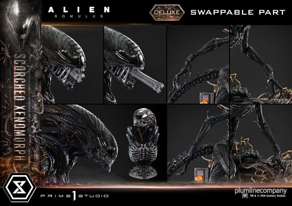 Alien: Romulus Museum Masterline XL staty 1/3 Scorched Xenomorph Deluxe Version 98 cm - Bild 3