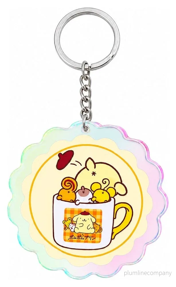 Sanrio Akryl Nyckelring Pompompurin 30-årsjubileum Squishy Söt Purin 02 Sanrio Akryl Nyckelring Pompompurin 30-årsjubileum Squishy Söt Purin 02