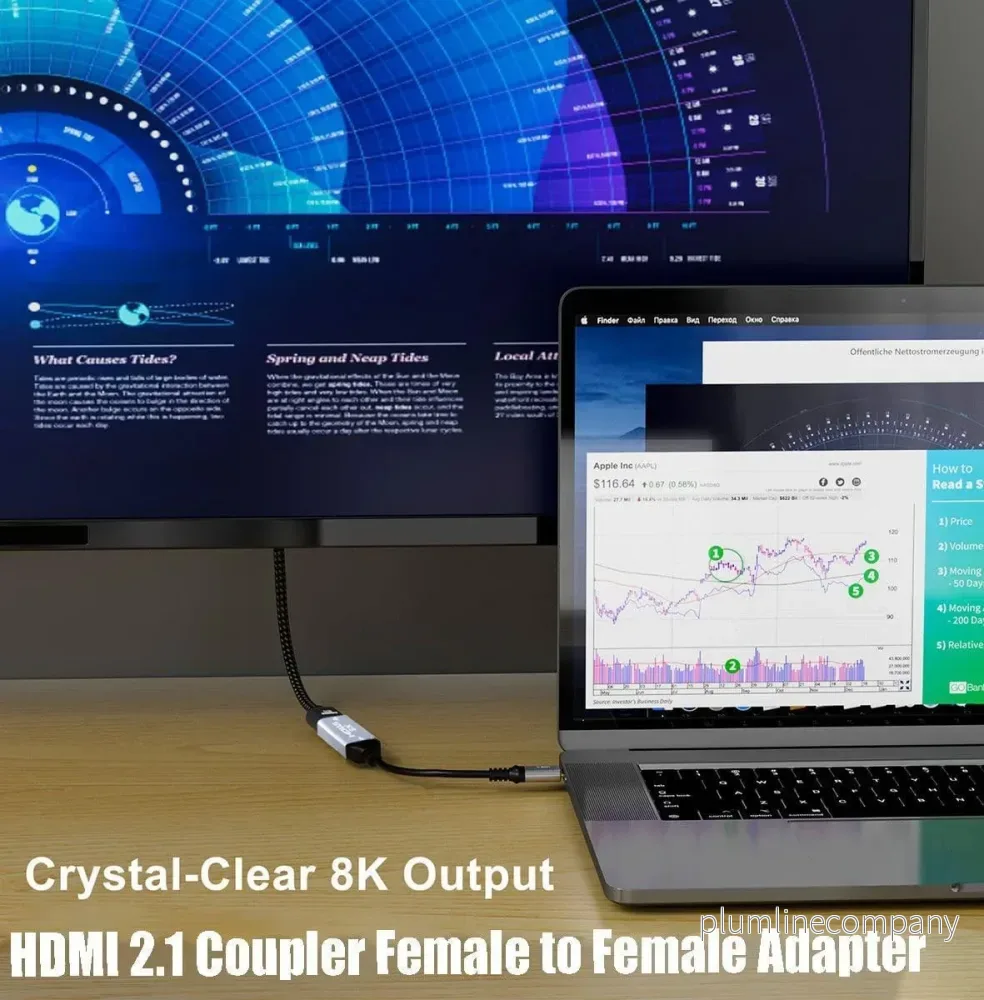 NÖRDIC HDMI 2.1 8K Hona till hona kabelförlängare HDMI könbytare - Bild 2