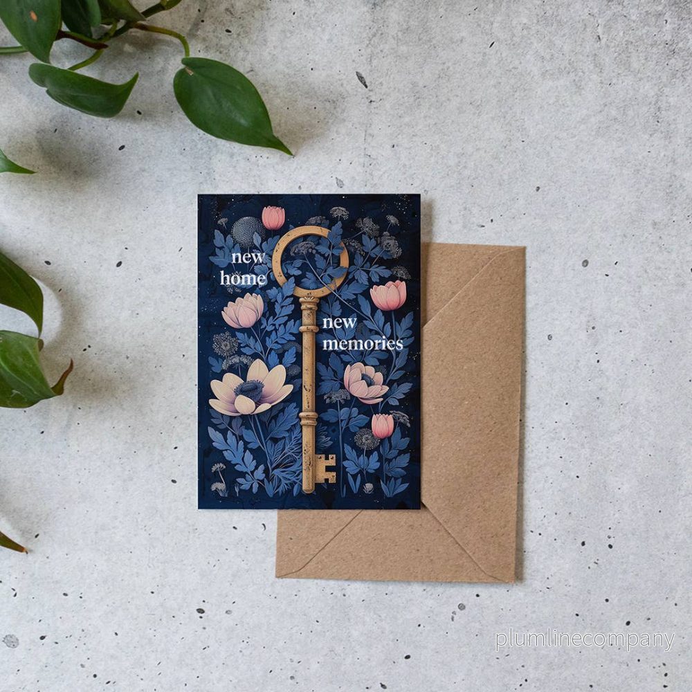 Botanopia - gifts , decor and cards for plant lovers - Ny bostad, nya minnen | Inflyttningskort | Nytt hus-kort: Kraft paper - Bild 3