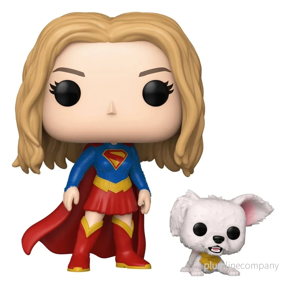 Supergirl (2026) POP! Heroes Figur Supergirl med Valpen Krypto 9 cm Supergirl (2026) POP! Heroes Figur Supergirl med Valpen Krypto 9 cm