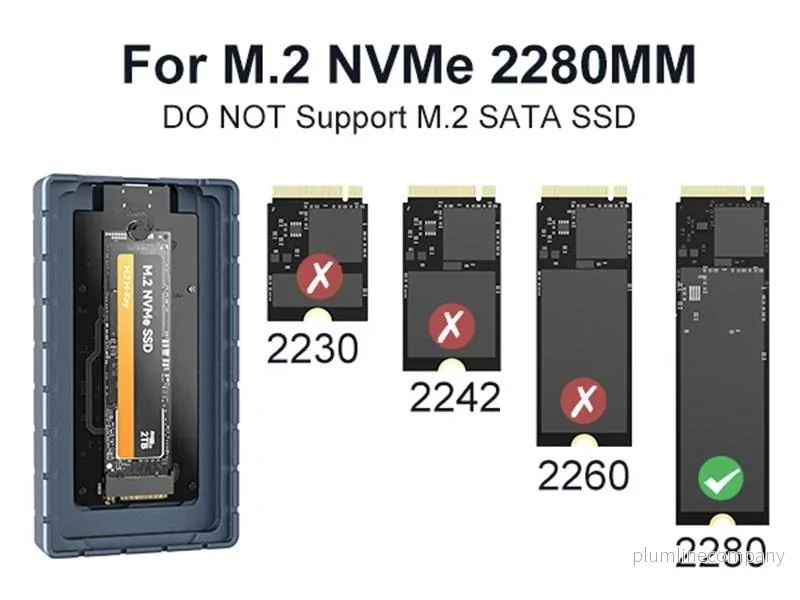 Maiwo K1717 USB4.0 NVMe extern kabinett 8TB M och B&M key 2280 - Bild 3