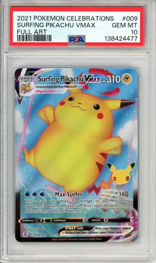 PSA 10 Surfing Pikachu VMAX 9 – Celebrations PSA 10 Surfing Pikachu VMAX 9 – Celebrations