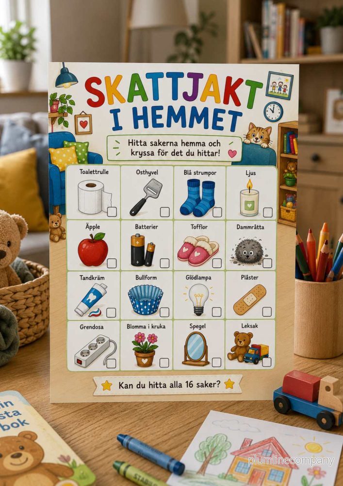 Skattjakt i hemmet för barn