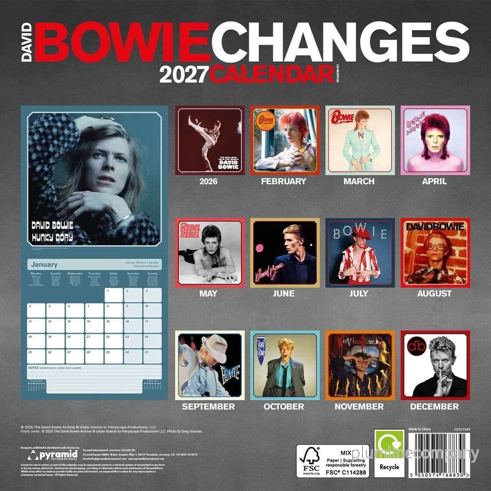 David Bowie Kalender Changes 2027 30 x 30 cm - Bild 2