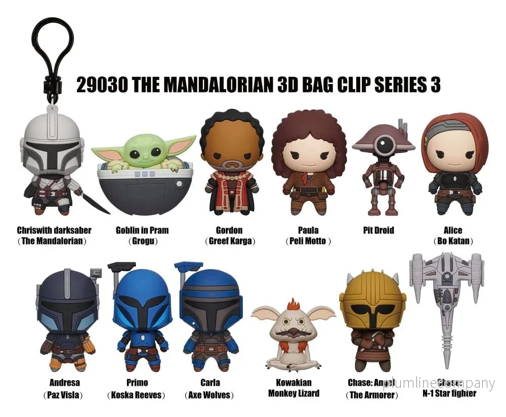 Star Wars The Mandalorian Serie 3 3D PVC Påsklämma Blindpåsedisplay (24-pack) - Bild 2