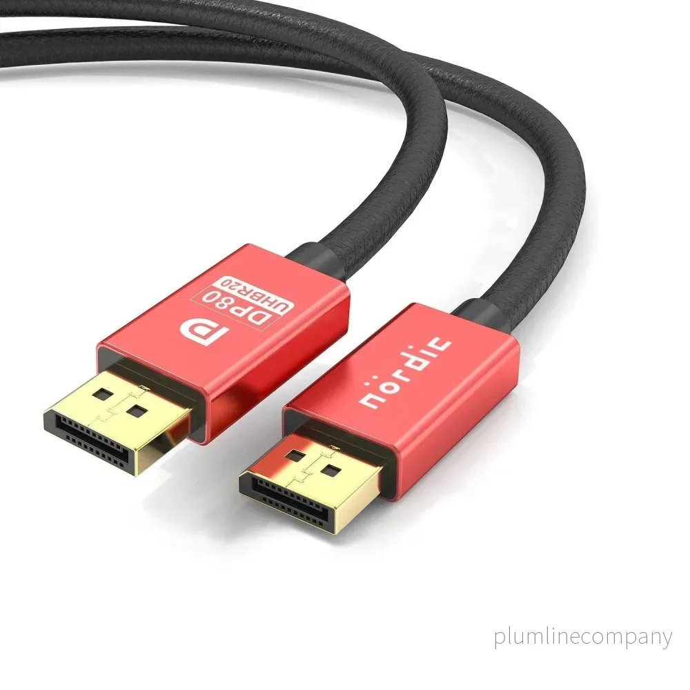 NÖRDIC 3m nylonflätad Displayport 2.1 kabel DP80 UHBR20 80Gbps 16/10/8K60H 4K165/144Hz DSC1.2a HDR HDCP2.2 FreeSync G-Sync NÖRDIC 3m nylonflätad Displayport 2.1 kabel DP80 UHBR20 80Gbps 16/10/8K60H 4K165/144Hz DSC1.2a HDR HDCP2.2 FreeSync G-Sync