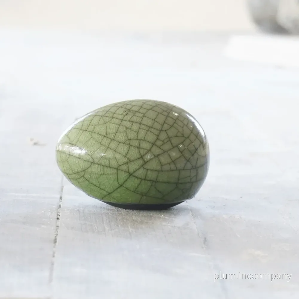 Raku ägg mini mini grön
