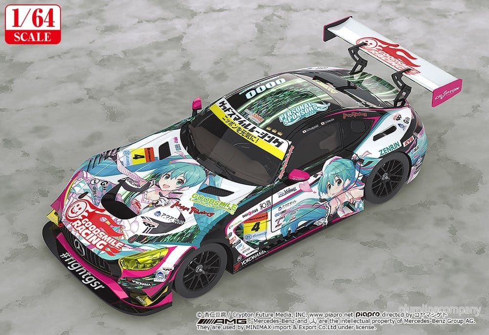 Good Smile Hatsune Miku AMG 2019 SUPER GT – 1/64 Skala Minibil, 7 cm - Bild 2