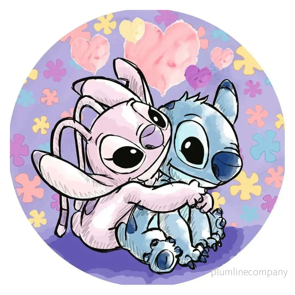 Lilo & Stitch Rund Jigsaw Pussel Stitch (500 bitar) - Bild 3
