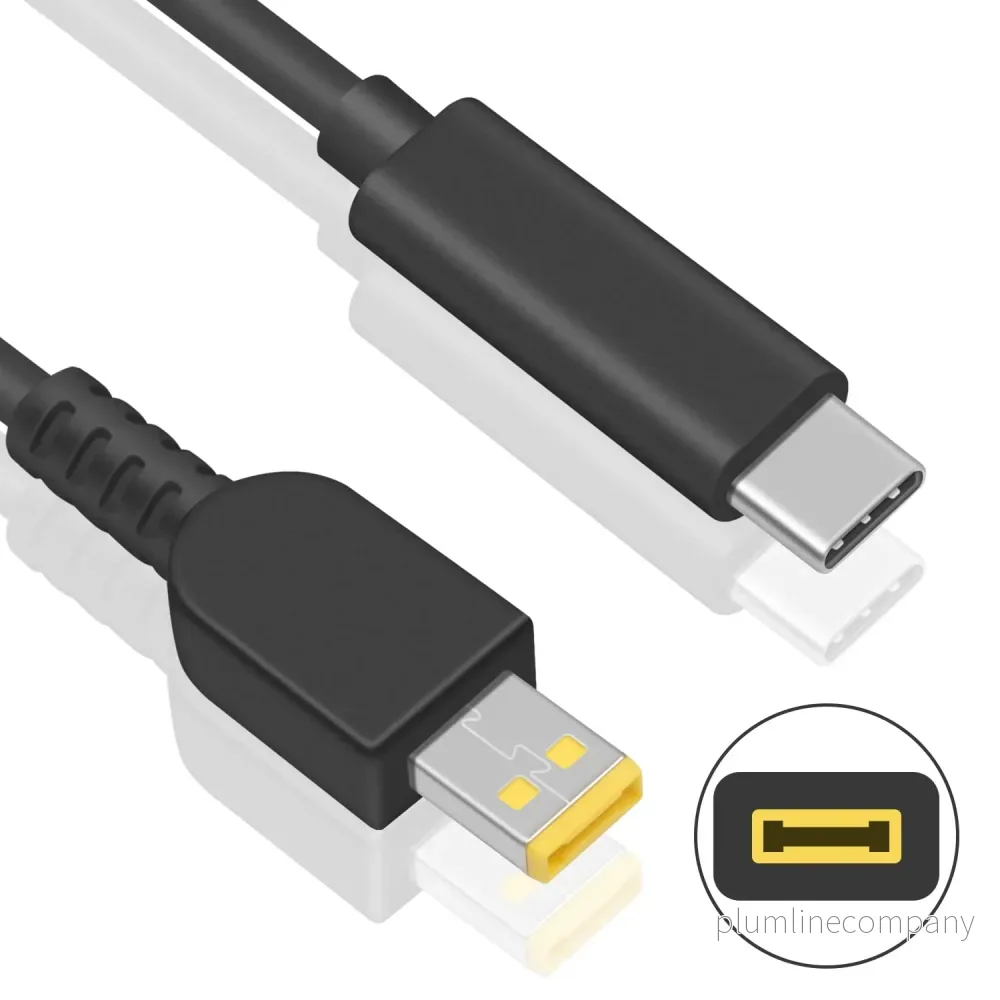 NÖRDIC USB-C till Lenovo Yellow Square kabel 65W 1,5m NÖRDIC USB-C till Lenovo Yellow Square kabel 65W 1,5m