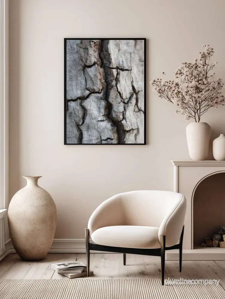 Weathered Birch Bark Texture Poster - Bild 3