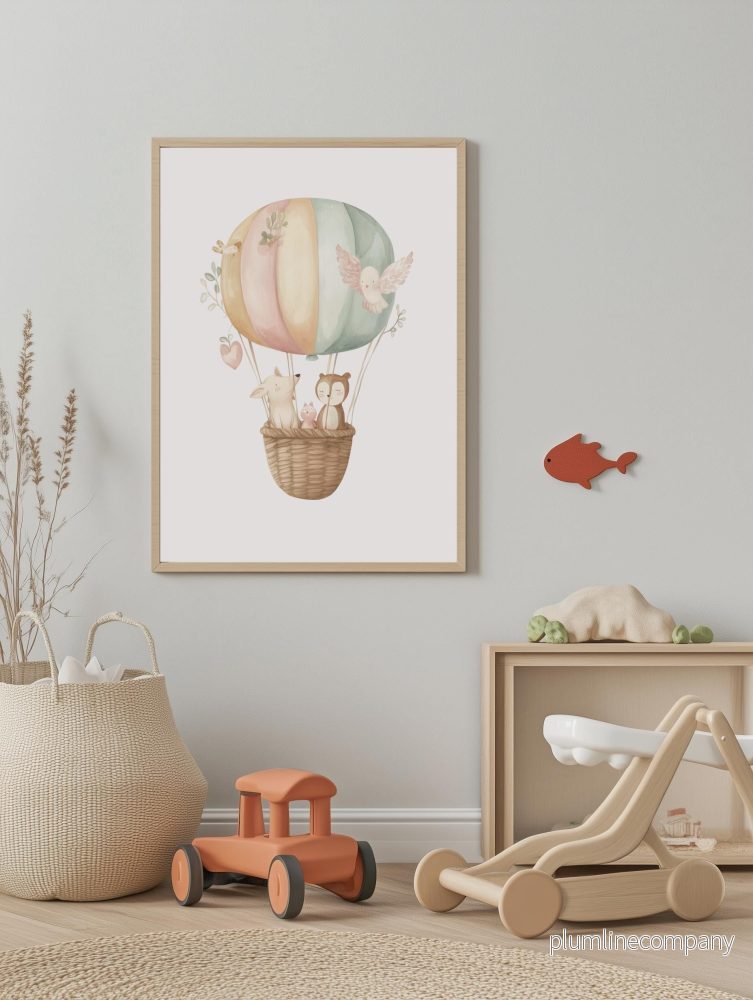 Hot Air Balloon Animal Poster - Bild 2