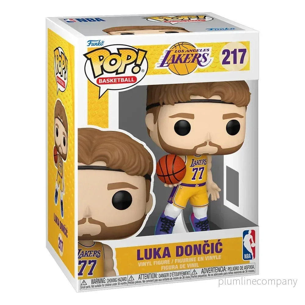 NBA POP! Basketboll Figur Los Angeles Lakers: Luka Doncic (2025 Icon Edition Uniform) 9 cm - Bild 3