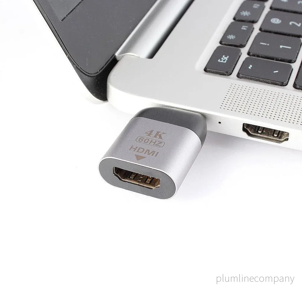 NÖRDIC USBC till HDMI2.0 adapter 4K 60Hz stöd för HDCP1.4 och 2.2 space grey aluminium - Bild 2