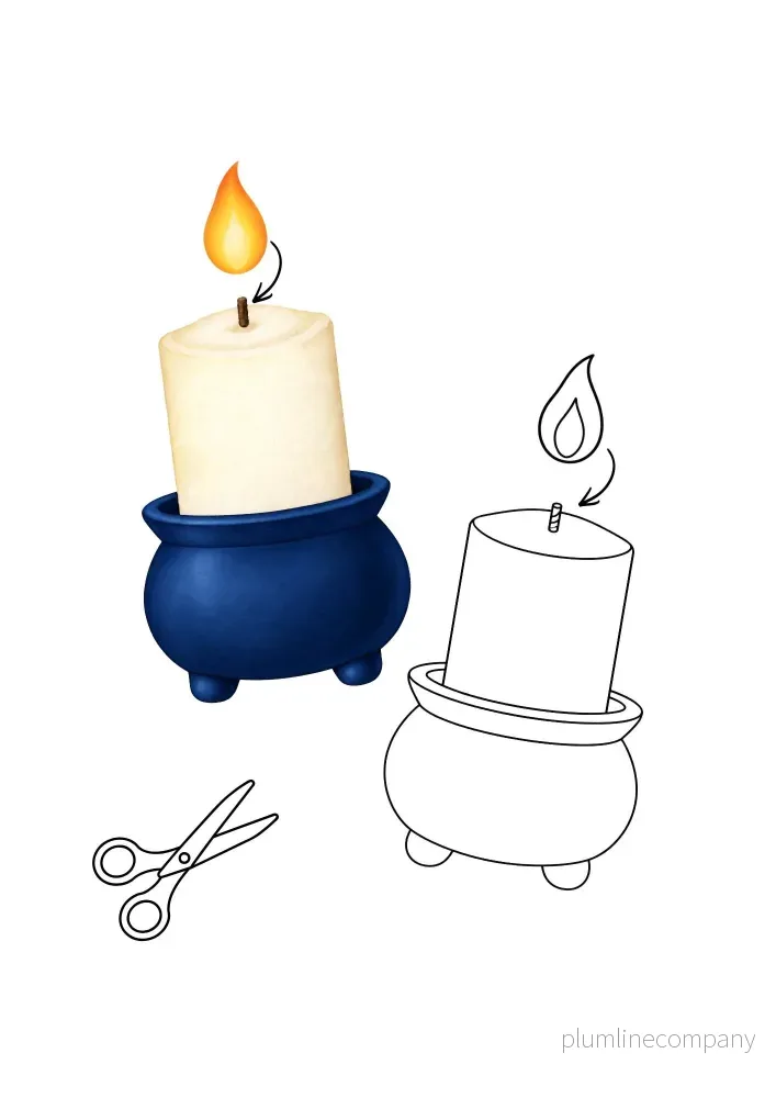Adventsljusstake till fönster - Blå - Bild 3