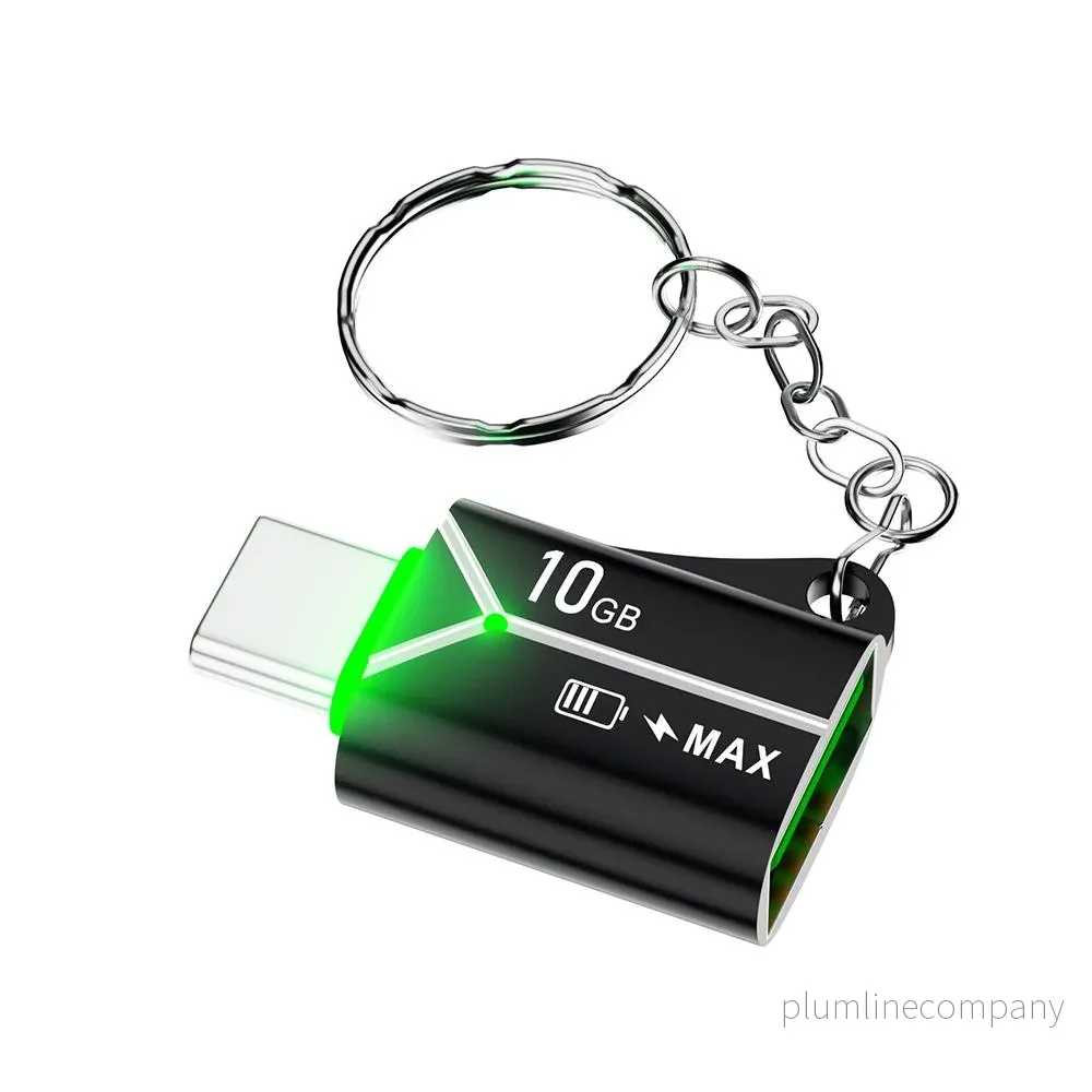NÖRDIC USB-A OTG hona till USB C hane adapter USB 3.2 Gen 2 10Gbps, Svart