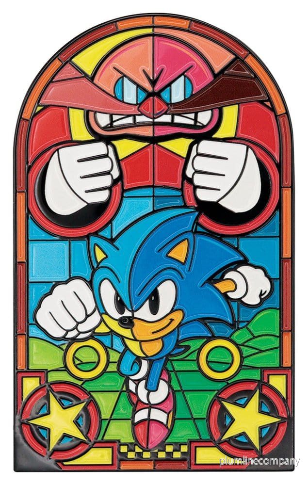 Sonic The Hedgehog Silverstång i Stil av Kyrkfönster 60 cm - Bild 2
