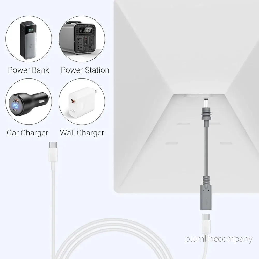 Starlink Mini DC 5,5×2,1mm hane till USB-C hona 20cm, vattentät, 60W PD-smartchip - Bild 2
