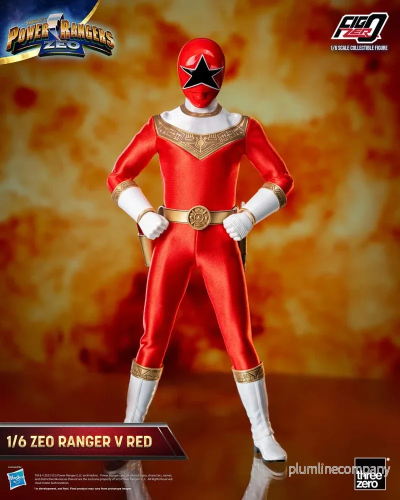 Power Rangers Zeo FigZero Actionfigur 1/6 Ranger V Röd 30 cm