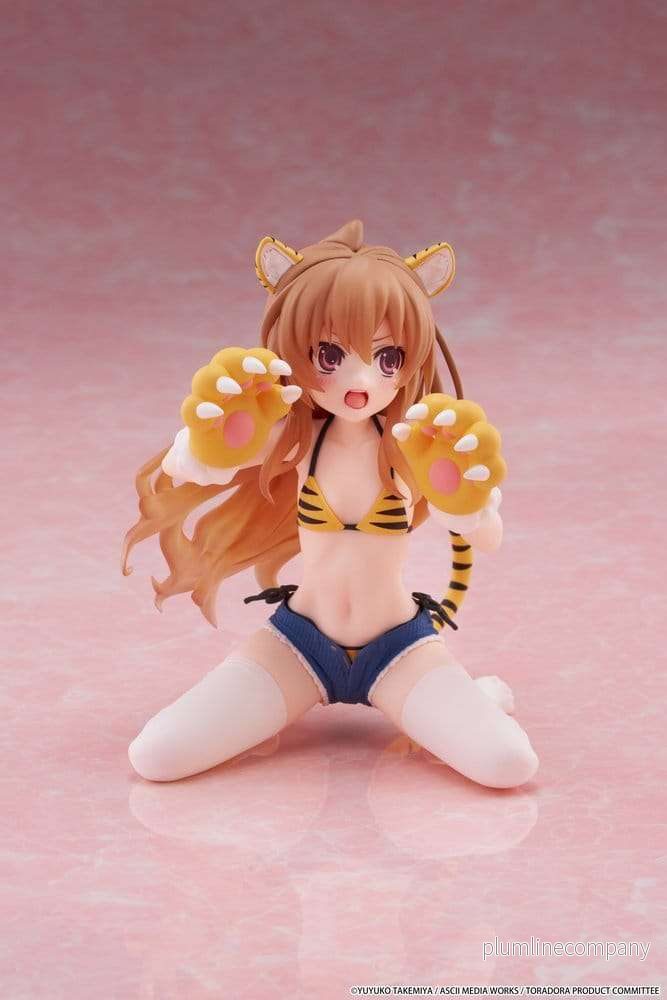 Toradora! Desktop Cute PVC-figur Taiga Aisaka (Tiger Costume Swimwear Ver.) 13 cm Toradora! Desktop Cute PVC-figur Taiga Aisaka (Tiger Costume Swimwear Ver.) 13 cm