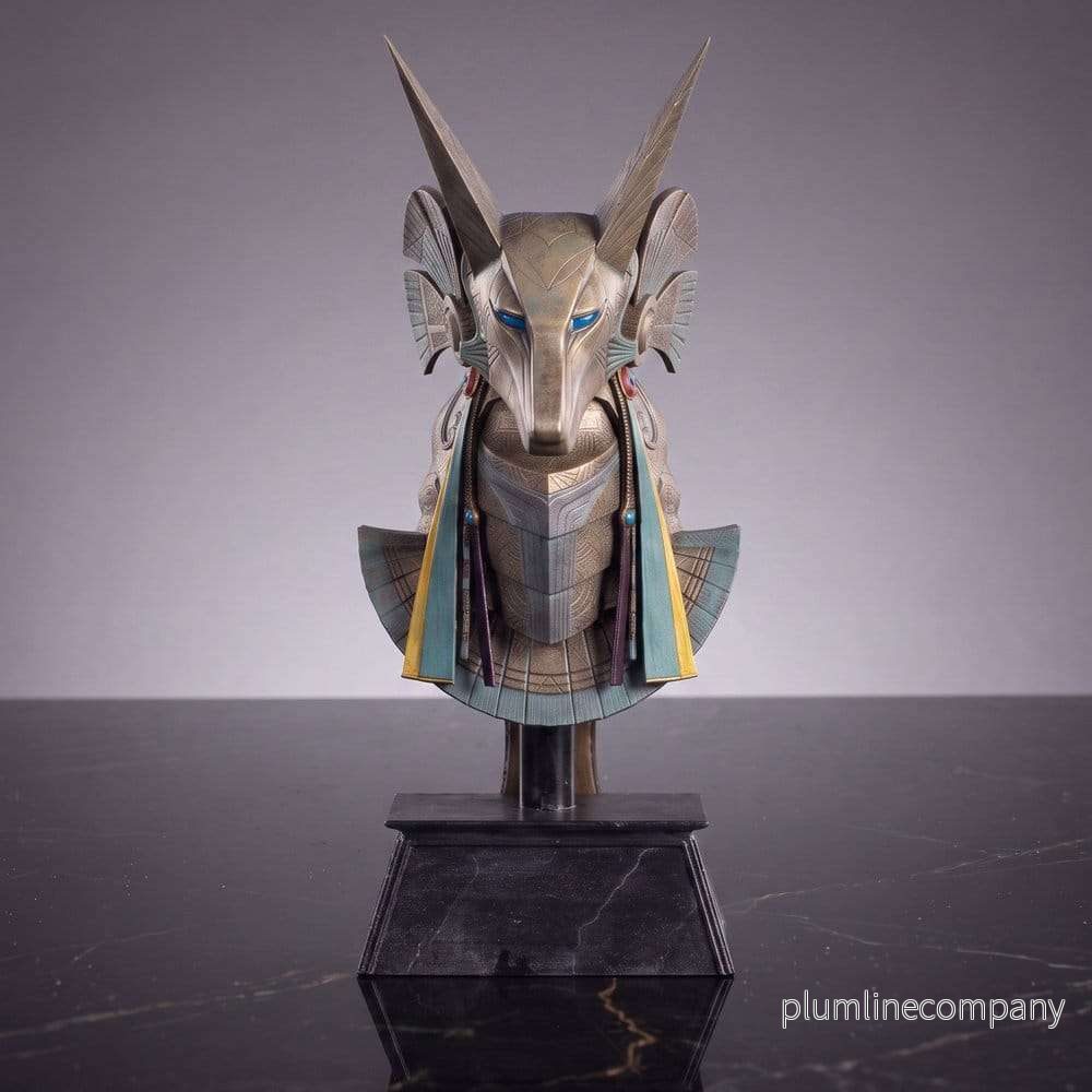 Stargate skrivbordsreplika Jackal Guard Helmet Anubis 15 cm Stargate skrivbordsreplika Jackal Guard Helmet Anubis 15 cm