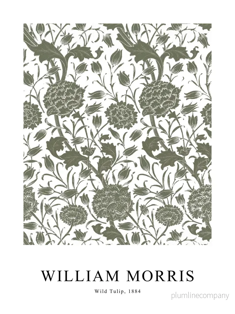 Wild Tulip Sage Green Poster