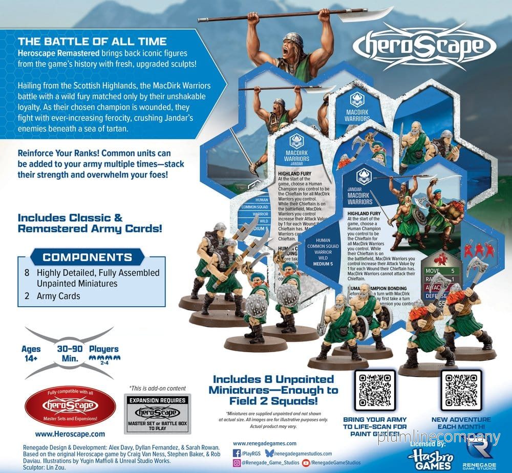 Heroscape Brädspel Arméexpansion MacDirk Warriors Remastered Svenska Utgåvan - Bild 2