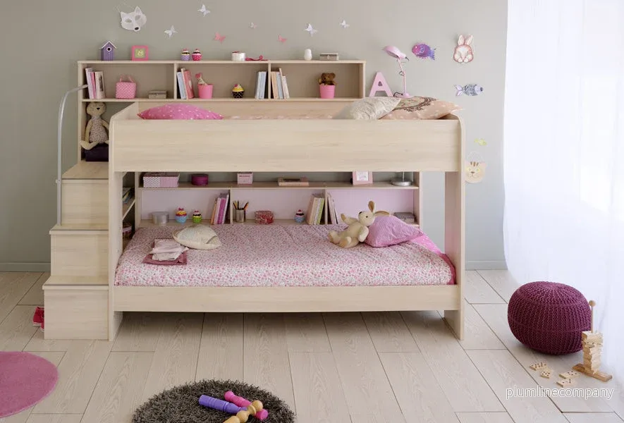 Bibop våningssäng för barn – Natur 90×200